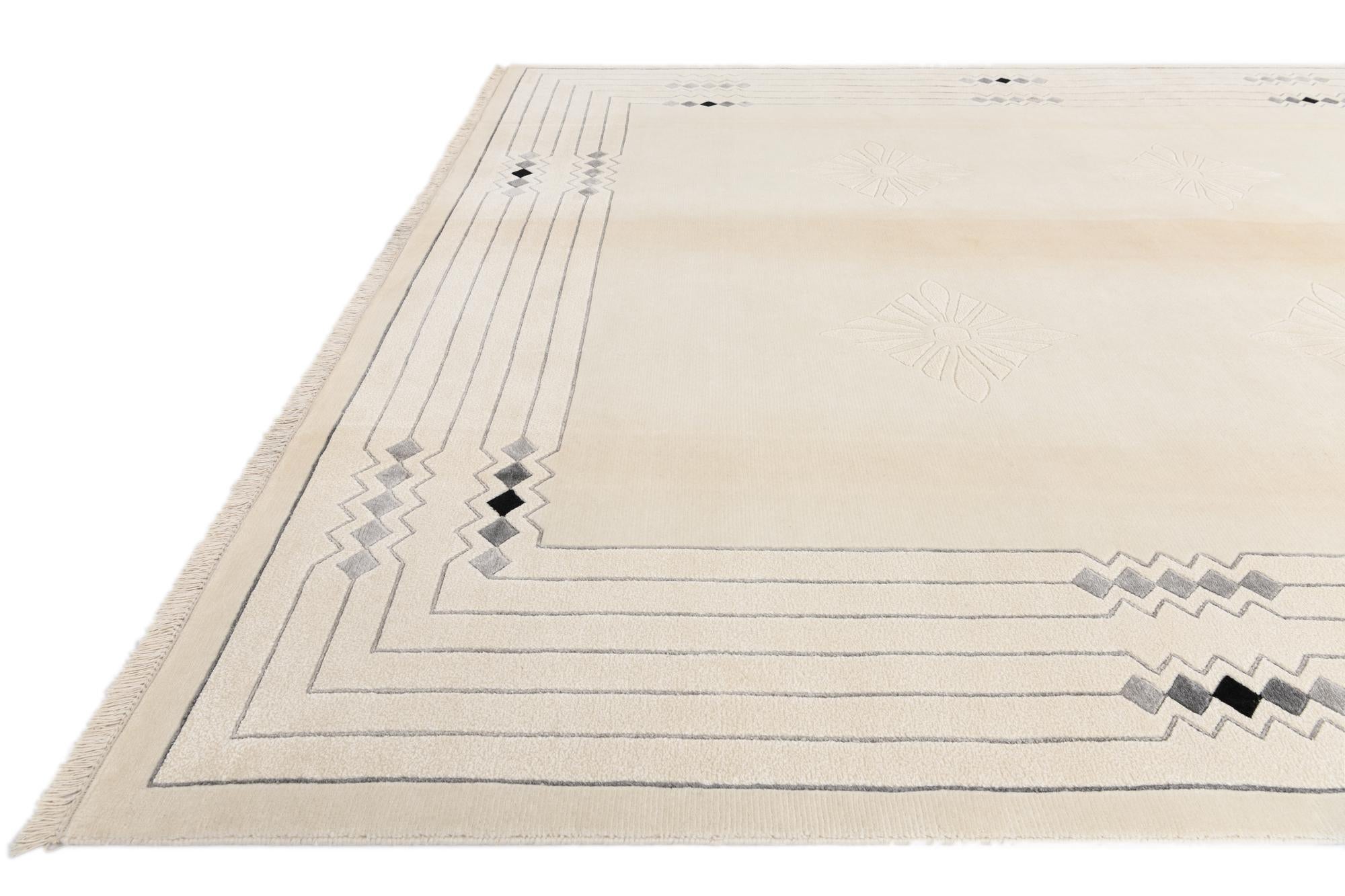8' 2 x 11' 4 Hand Knotted Darya Wool Rug