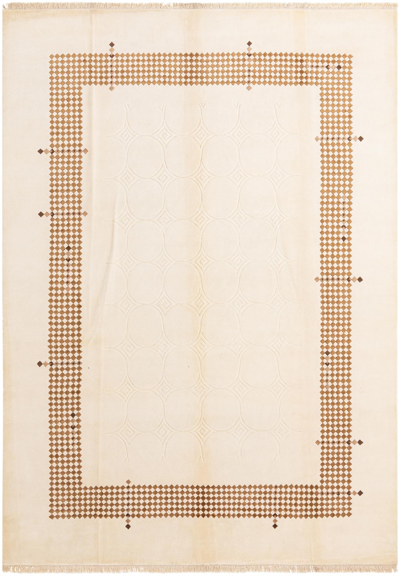 8' x 11' 3 Hand Knotted Darya Wool Rug