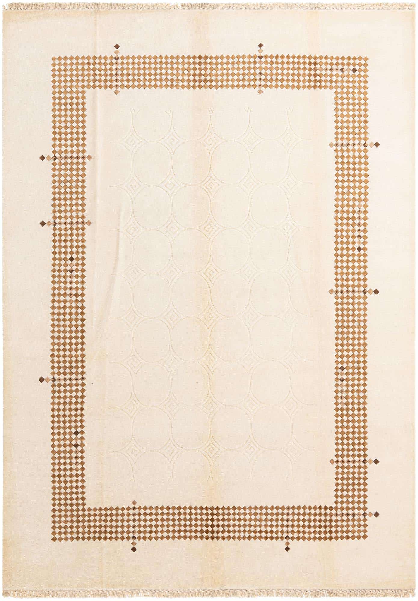 8' x 11' 3 Hand Knotted Darya Wool Rug