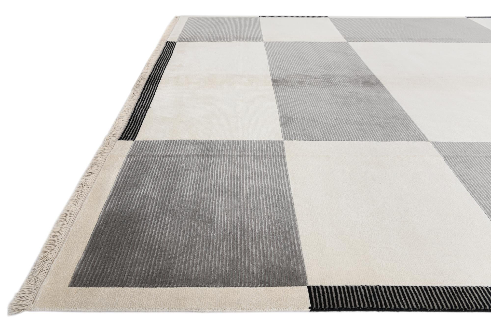 8' 2 x 11' 4 Hand Knotted Darya Wool Rug