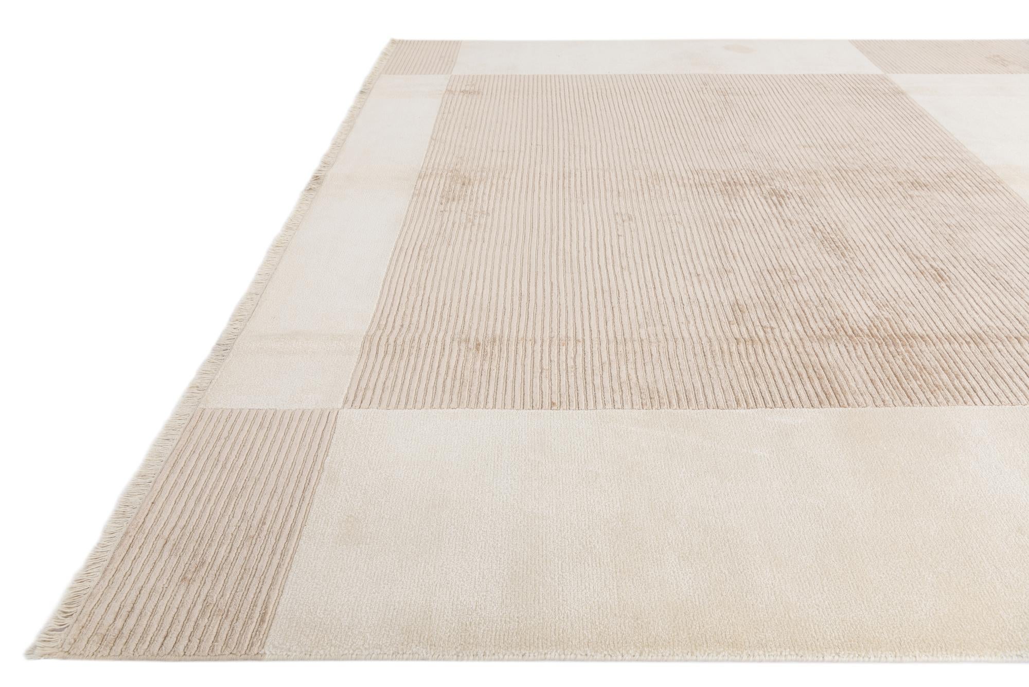 8' x 11' 3 Hand Knotted Darya Wool Rug