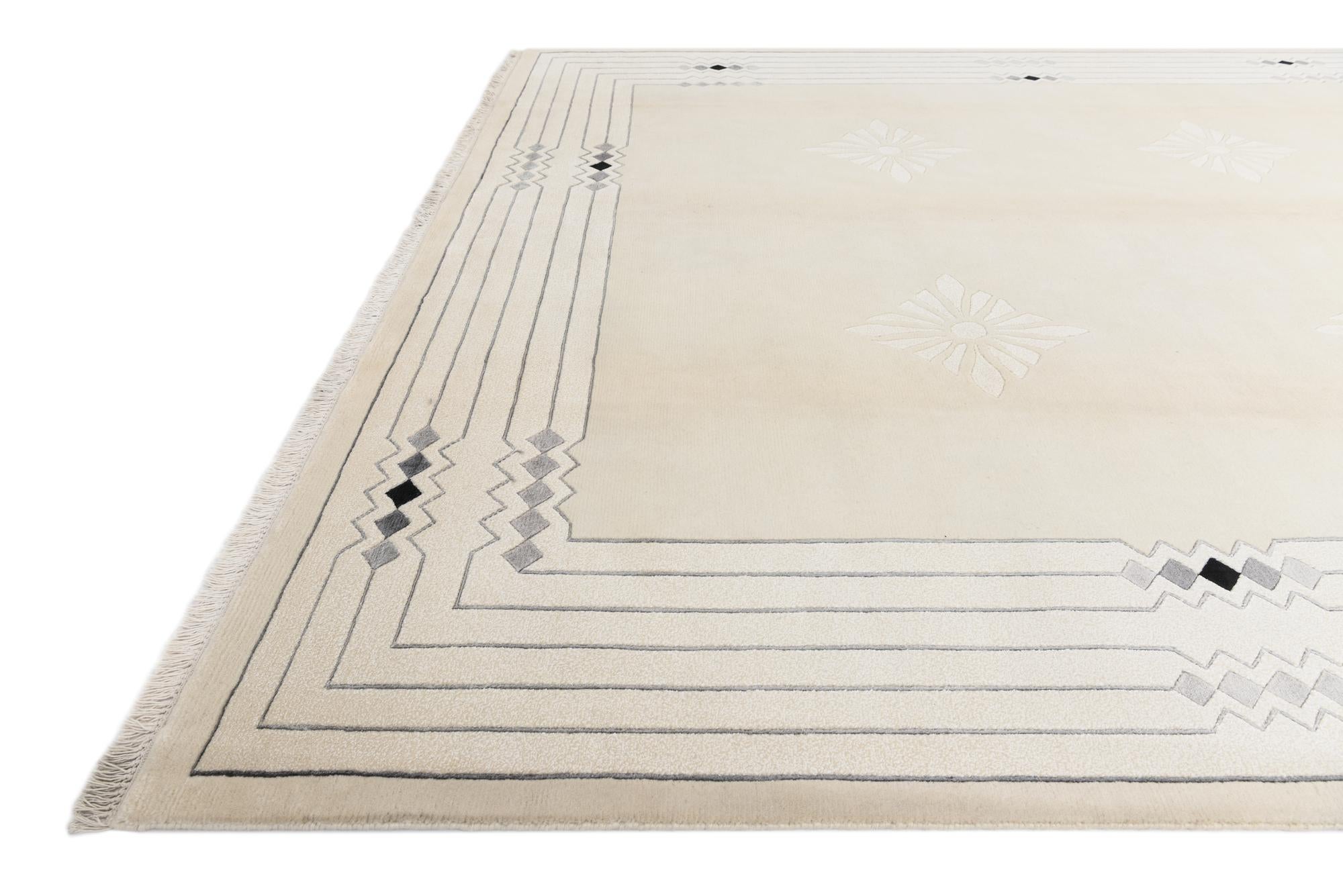 8' 2 x 11' 4 Hand Knotted Darya Wool Rug
