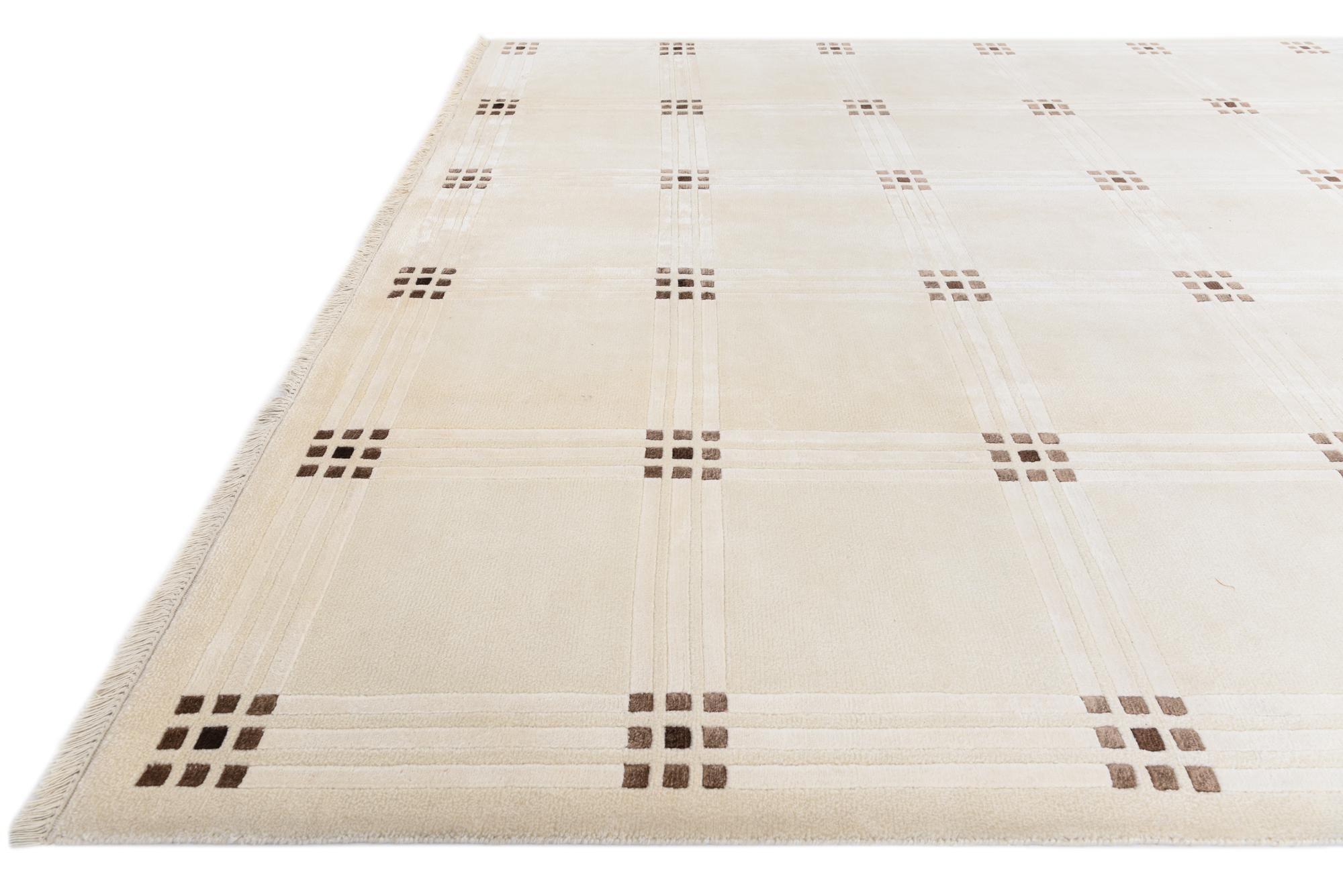 8' 3 x 11' 4 Hand Knotted Darya Wool Rug