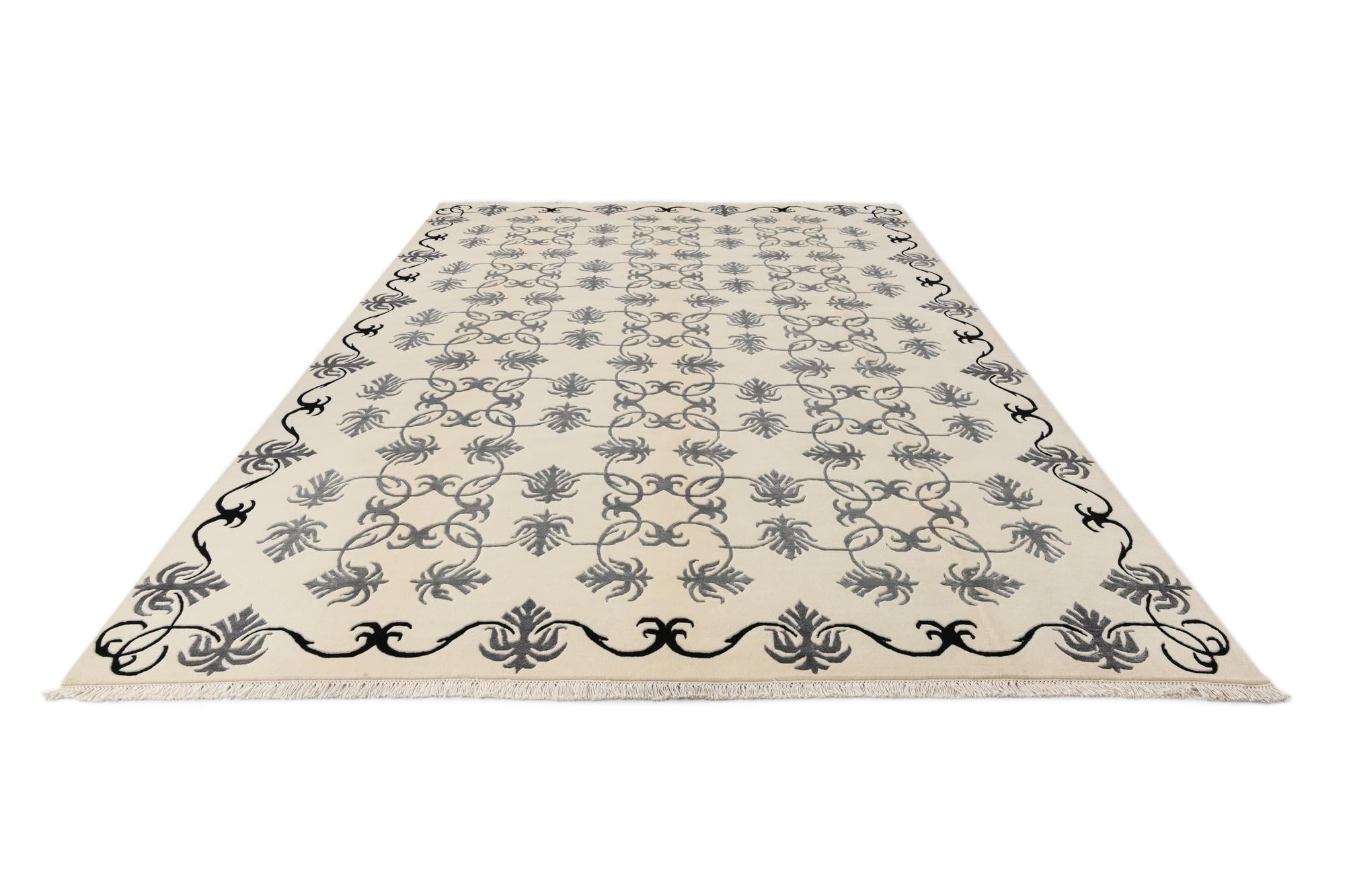 8' 2 x 11' 5 Hand Knotted Darya Wool Rug