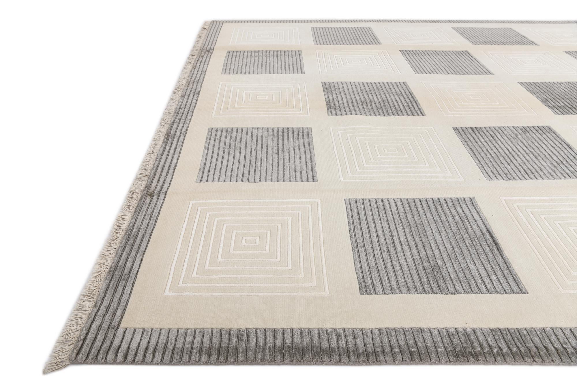 8' 2 x 11' 11 Hand Knotted Darya Wool Rug
