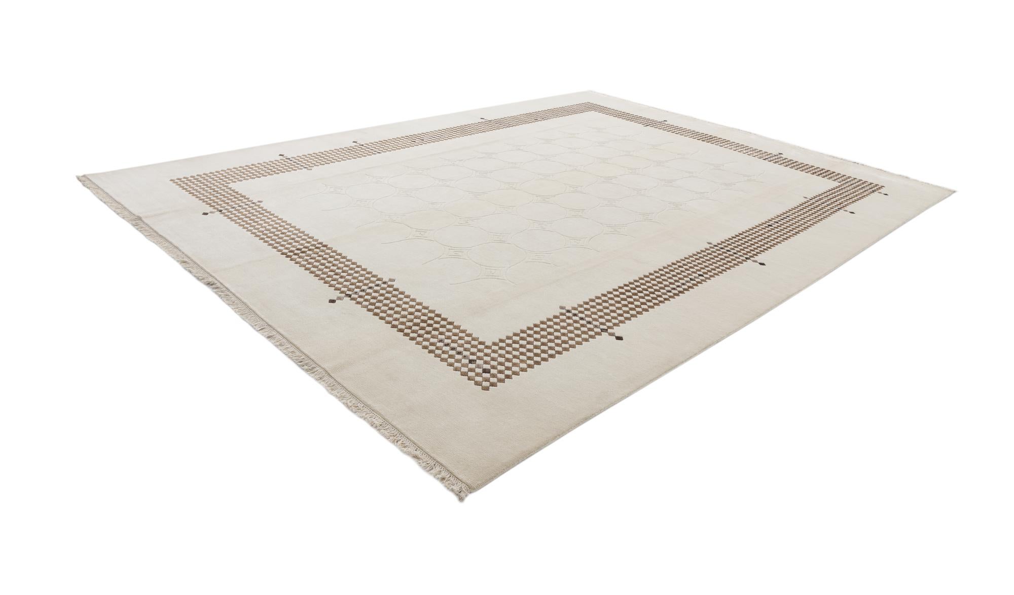 9' 6 x 12' 10 Hand Knotted Darya Wool Rug