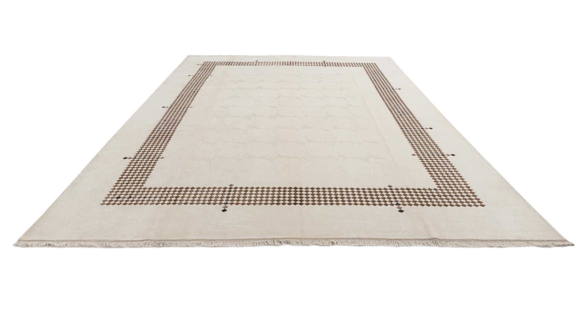 9' 6 x 12' 10 Hand Knotted Darya Wool Rug