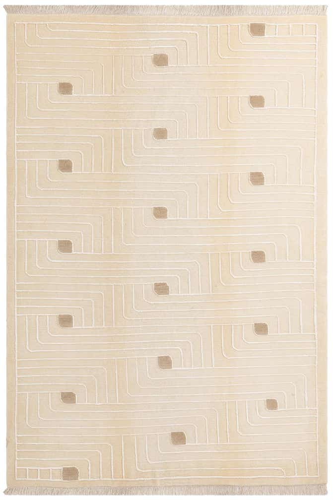 6' 6 x 9' 7 Hand Knotted Darya Wool Rug