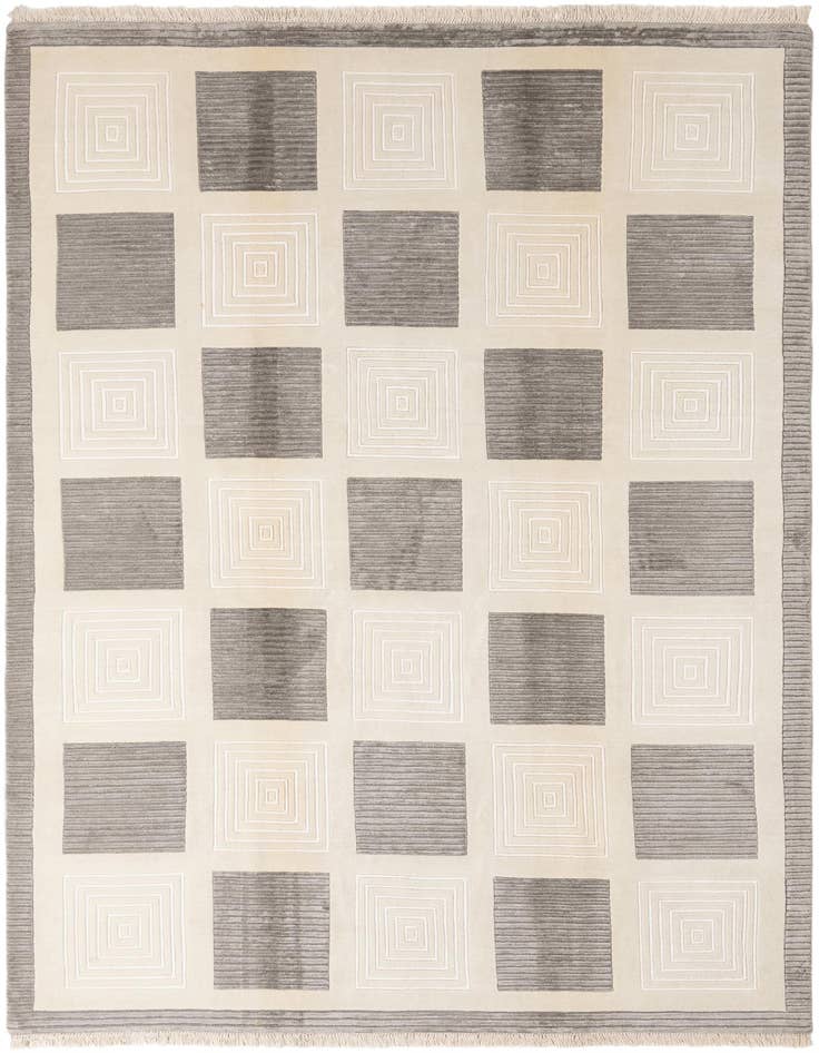 Detail image of 6' 6 x 9' 4 Hand Knotted Darya Wool Rug