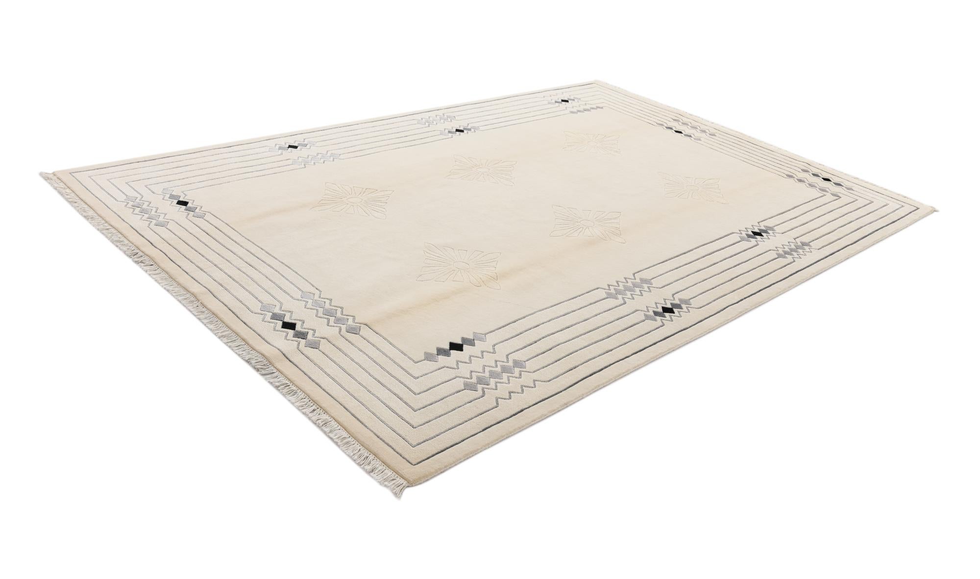 6' 6 x 9' 11 Hand Knotted Darya Wool Rug
