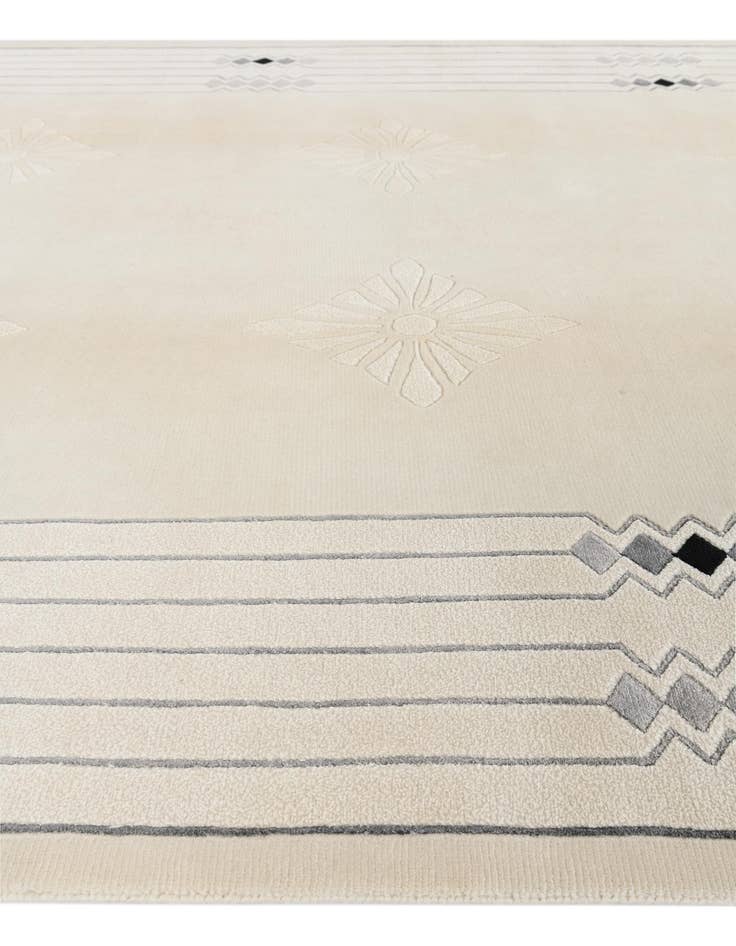 Detail image of 6' 6 x 9' 11  Hand Knotted Darya Wool Rug