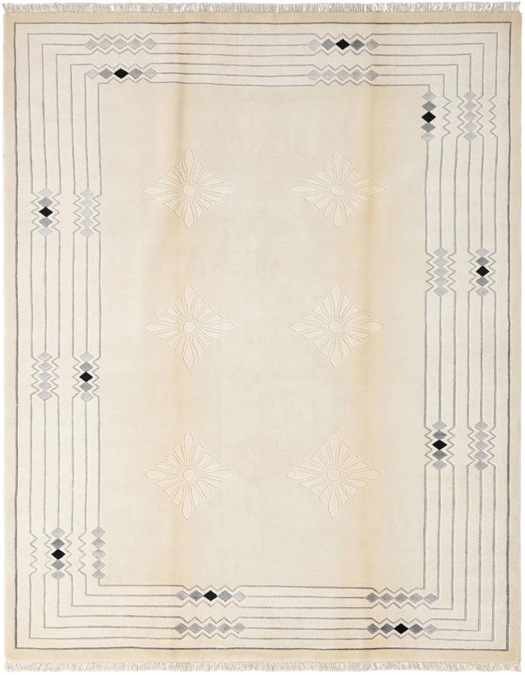 Detail image of 6' 6 x 9' 11 Hand Knotted Darya Wool Rug