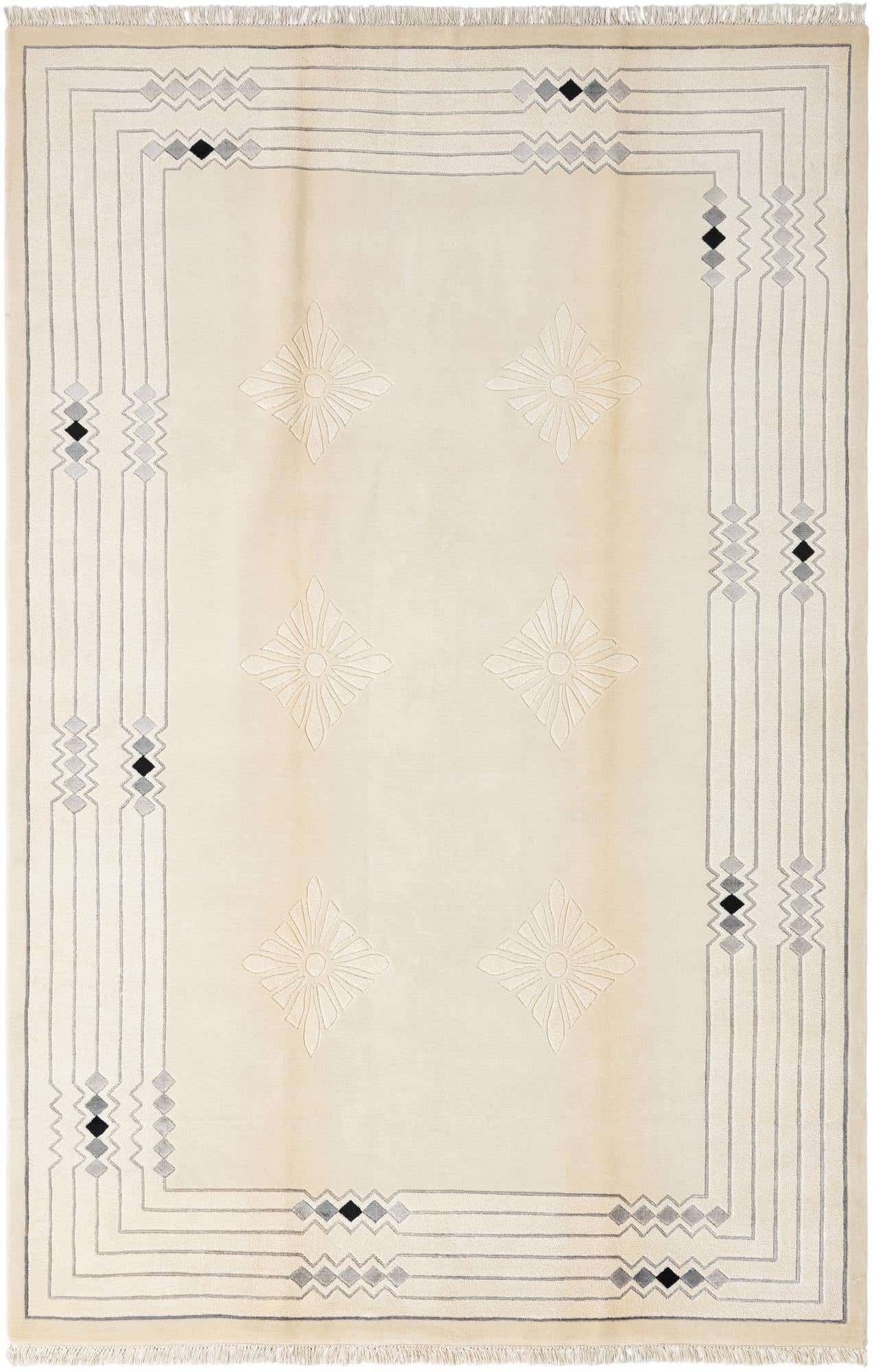 6' 6 x 9' 11 Hand Knotted Darya Wool Rug