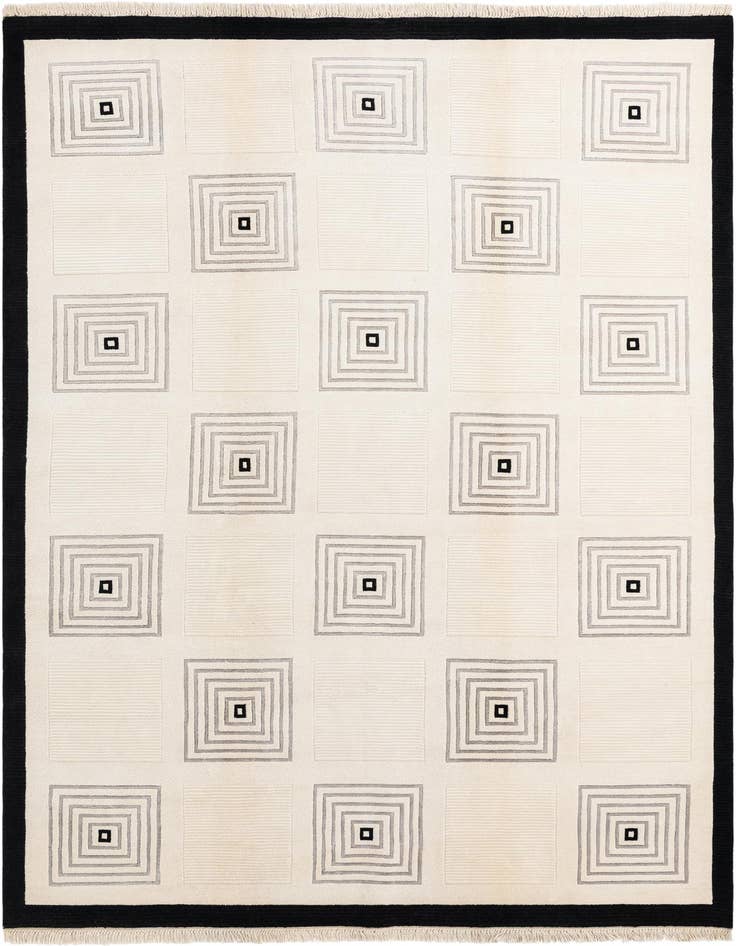 Detail image of 6' 9 x 9' 9 Hand Knotted Darya Wool Rug