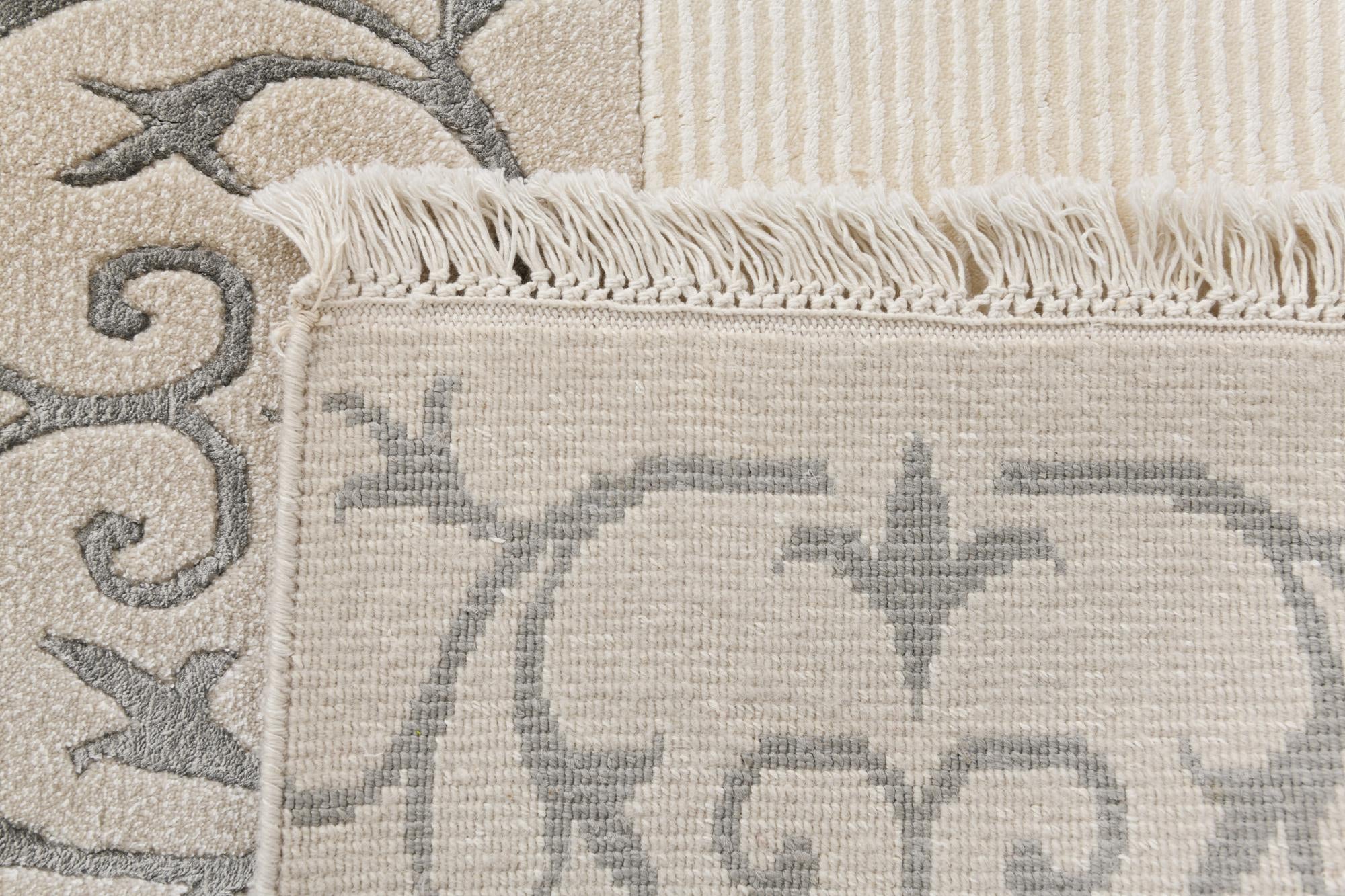 6' 6 x 9' 11 Hand Knotted Darya Wool Rug