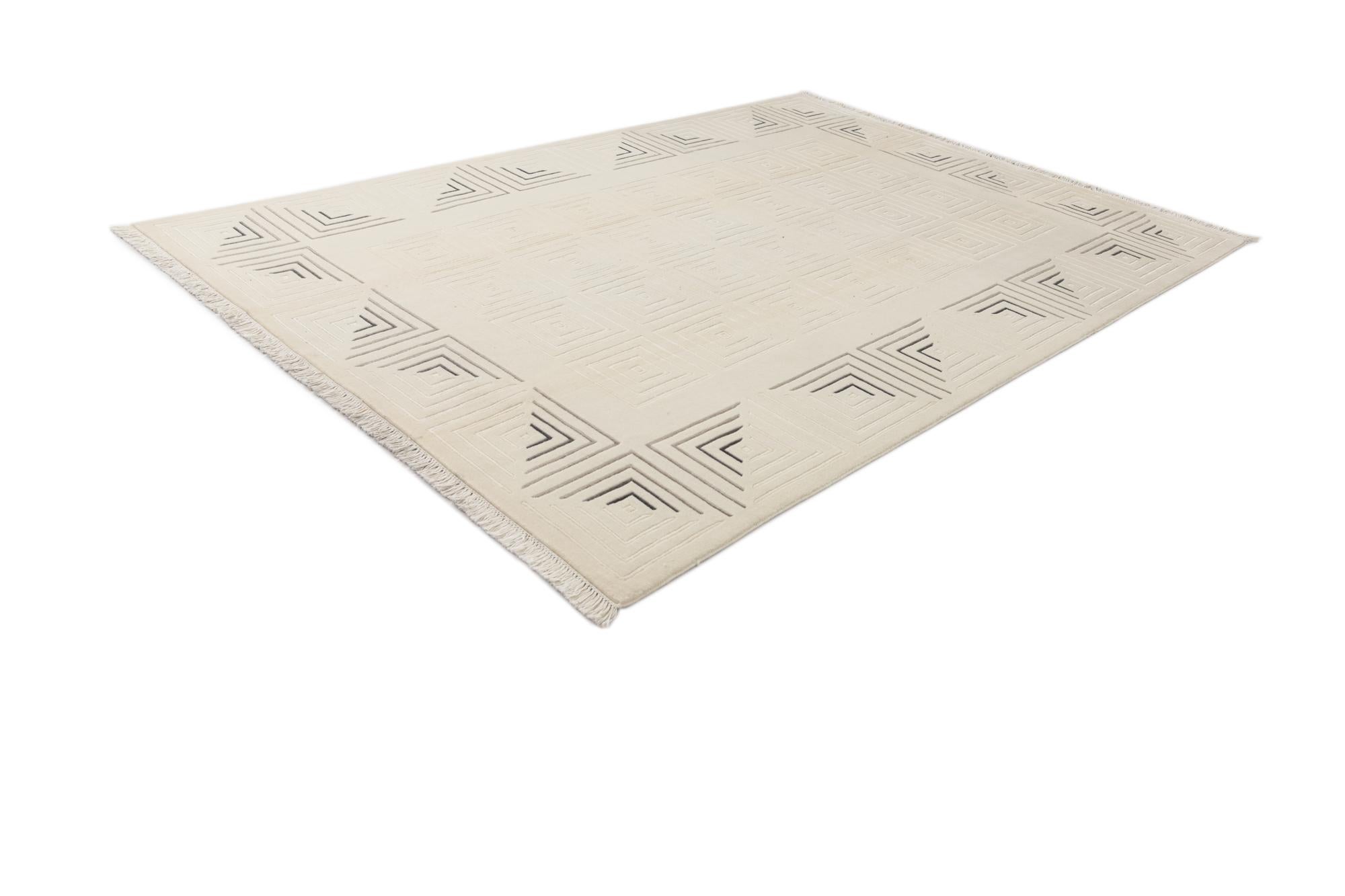 6' 7 x 9' 7 Hand Knotted Darya Wool Rug