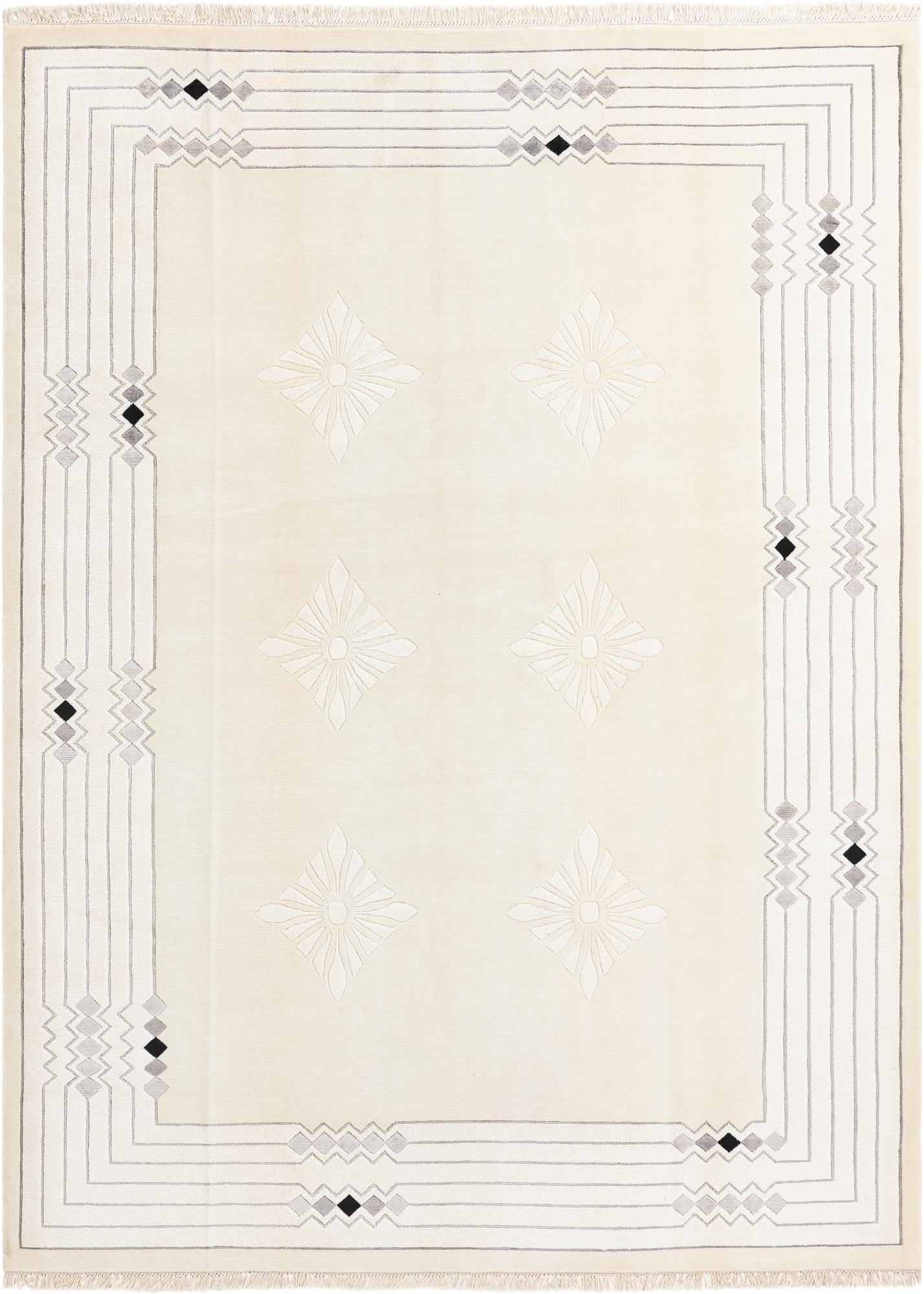 6' 11 x 9' 5 Hand Knotted Darya Wool Rug