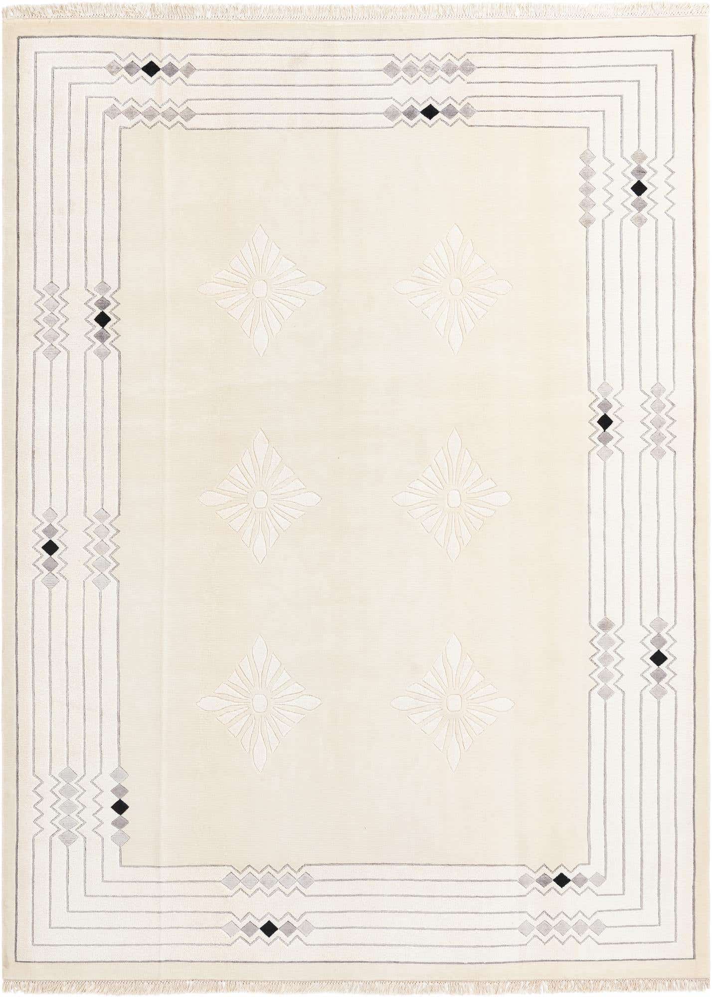 6' 11 x 9' 5 Hand Knotted Darya Wool Rug
