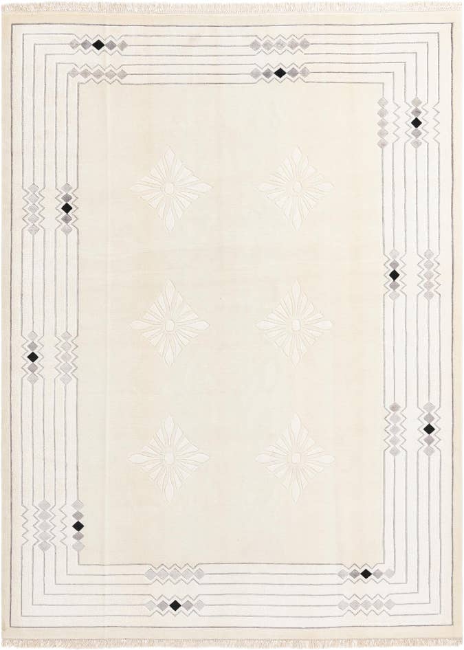 Detail image of 6' 11 x 9' 5 Hand Knotted Darya Wool Rug