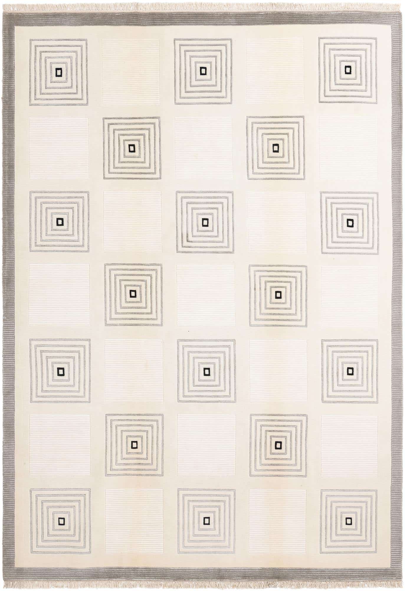 6' 11 x 9' 10 Hand Knotted Darya Wool Rug