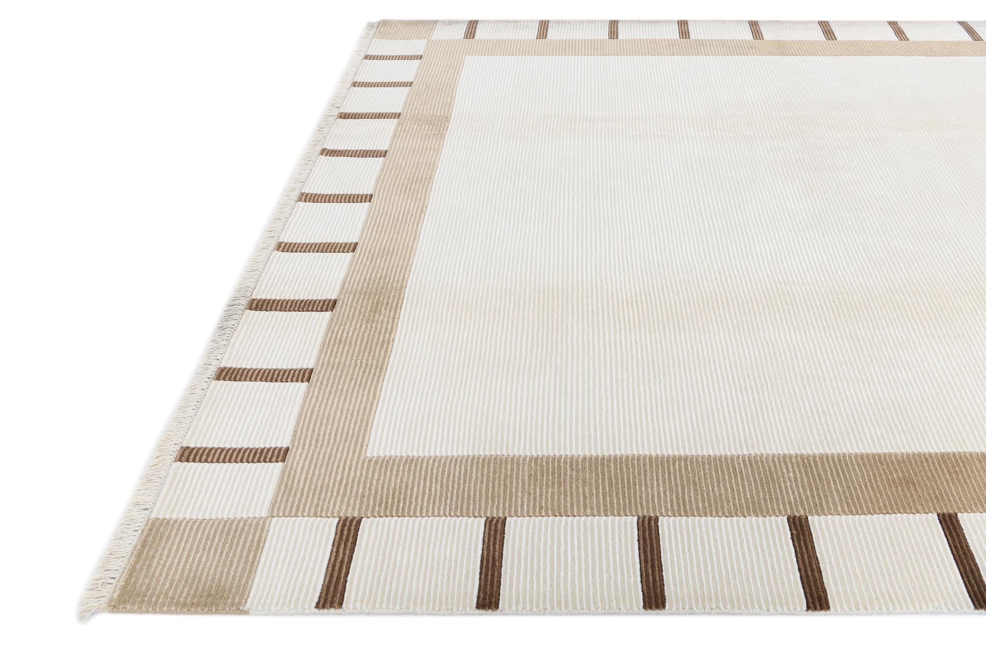 6' 11 x 9' 6 Hand Knotted Darya Wool Rug