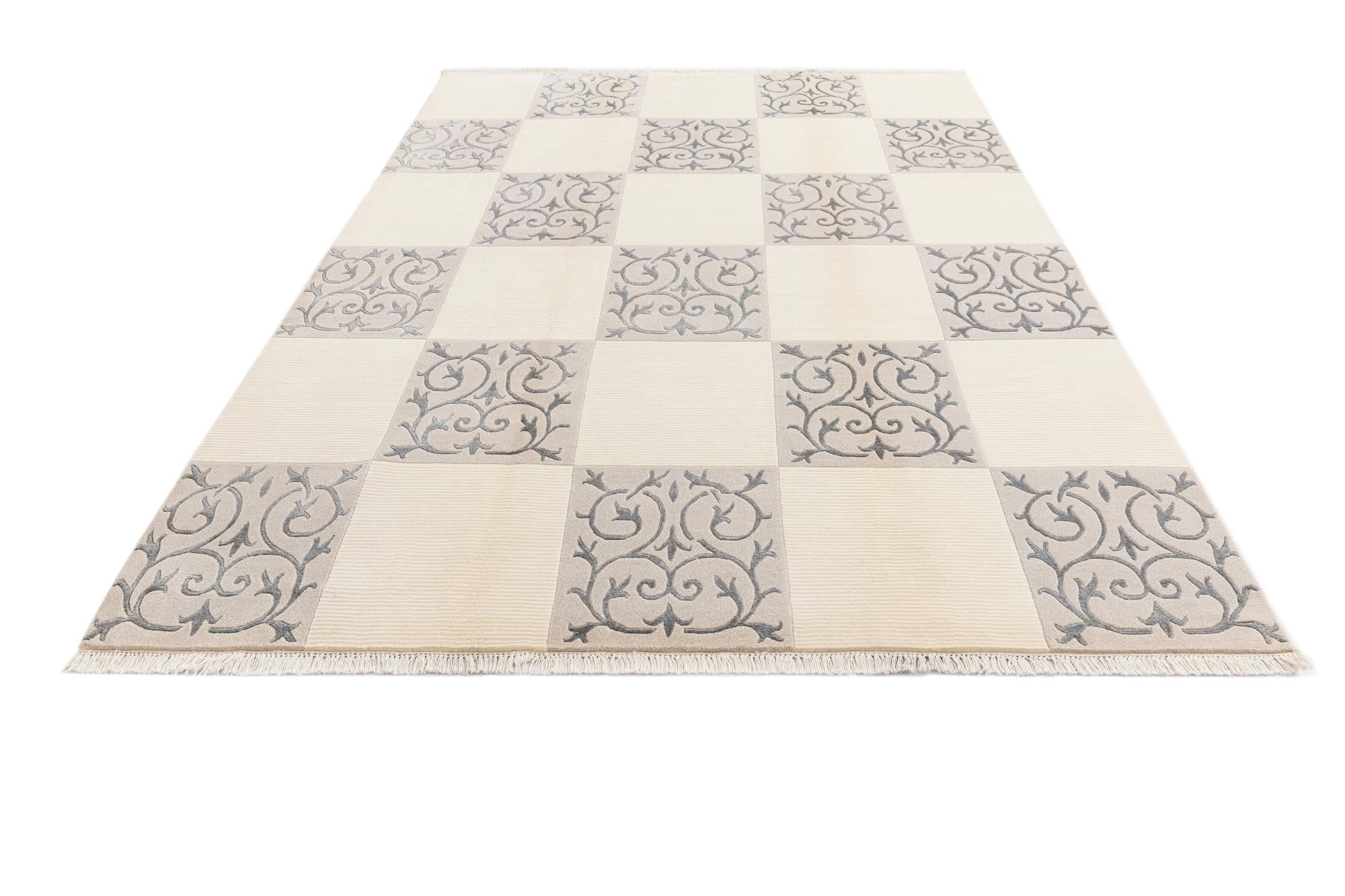 6' 7 x 9' 10 Hand Knotted Darya Wool Rug