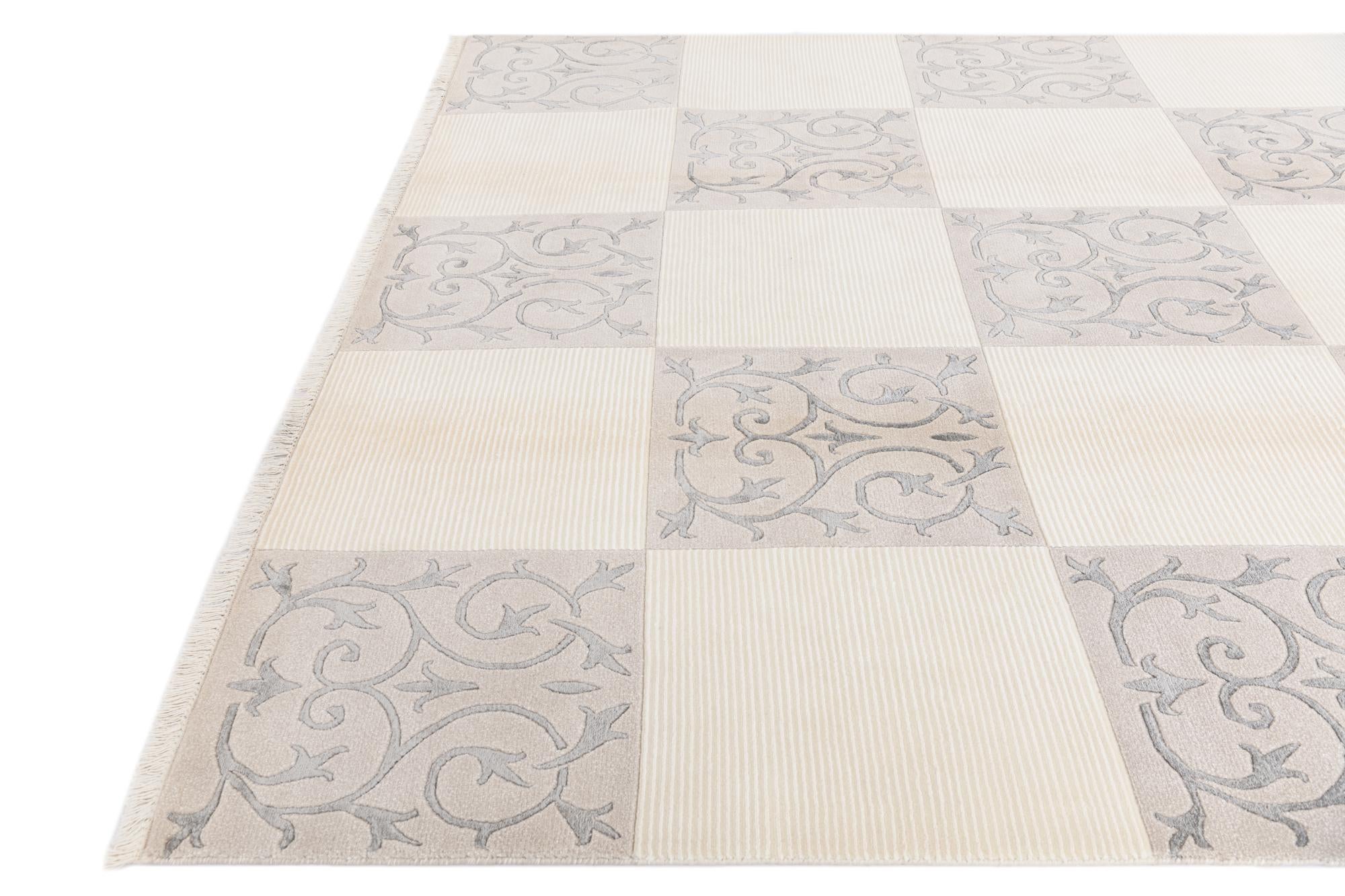 6' 7 x 9' 10 Hand Knotted Darya Wool Rug