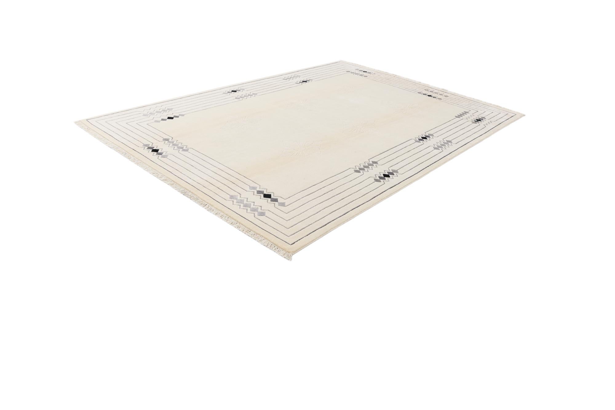 6' 9 x 9' 10 Hand Knotted Darya Wool Rug