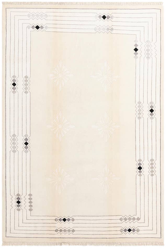 Detailansicht von 205cm x 300cm Handgeknüpft Darya Wolle Teppich