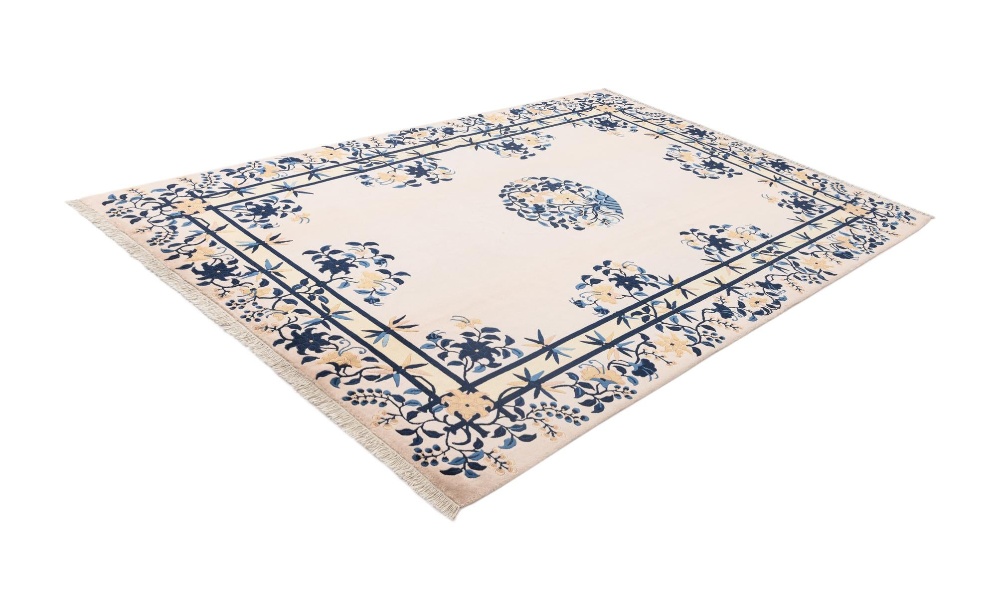 6' 2 x 9' 2 Hand Knotted Darya Wool Rug