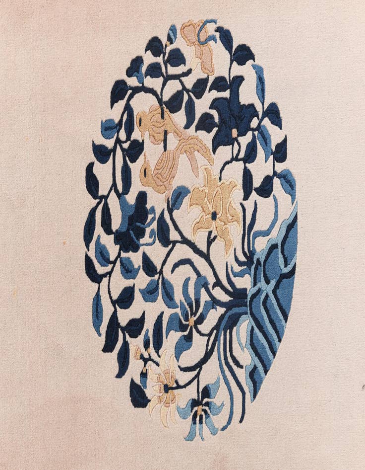 Detail image of 6' 2 x 9' 2  Hand Knotted Darya Wool Rug