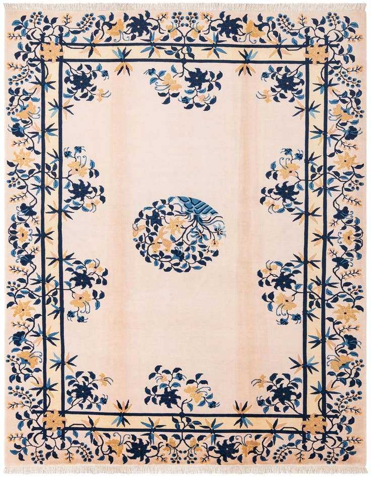 Detail image of 6' 2 x 9' 2 Hand Knotted Darya Wool Rug