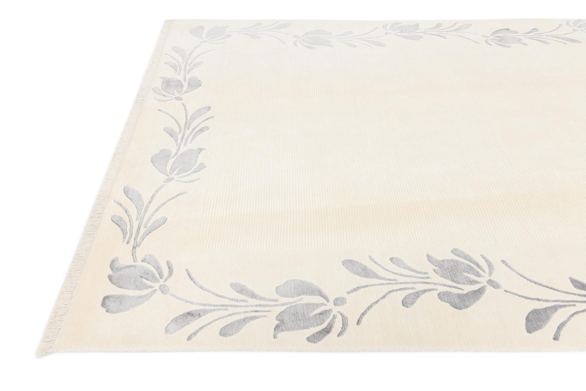6' 7 x 9' 9 Hand Knotted Darya Wool Rug