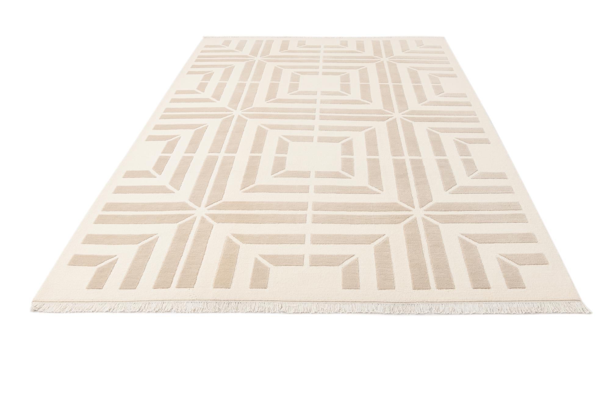 6' 8 x 9' 11 Hand Knotted Darya Wool Rug