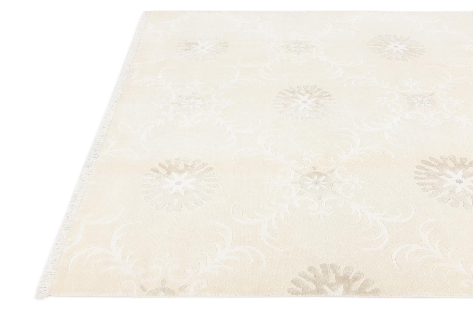 6' 9 x 9' 11 Hand Knotted Darya Wool Rug