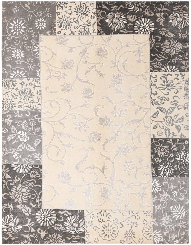 Detail image of 6' 8 x 10' 5 Hand Knotted Darya Wool Rug