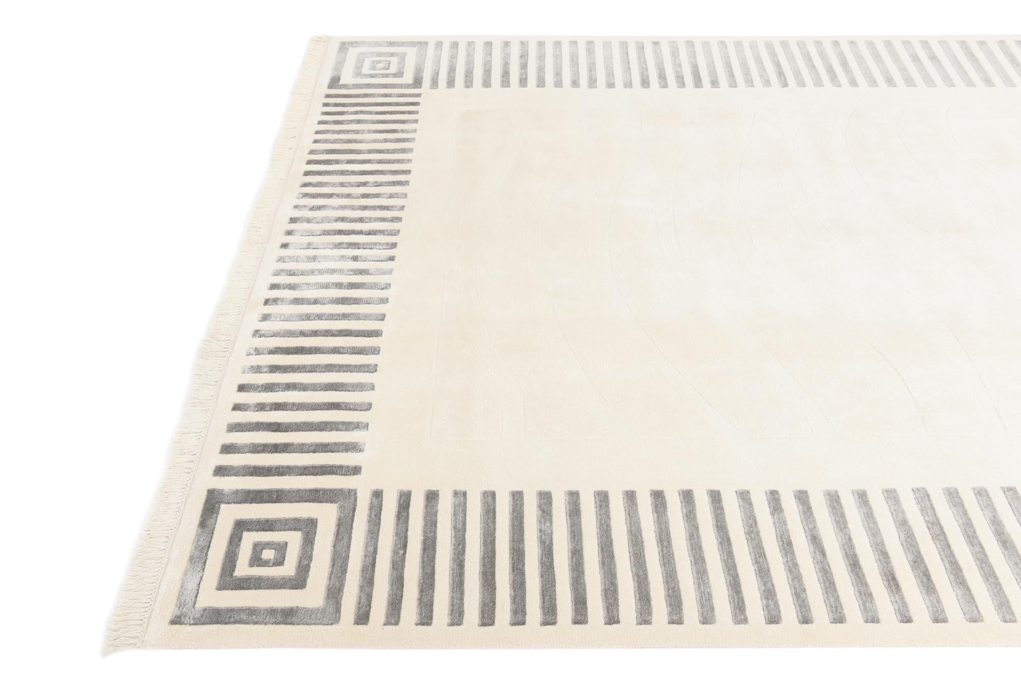 6' 7 x 9' 9 Hand Knotted Darya Wool Rug