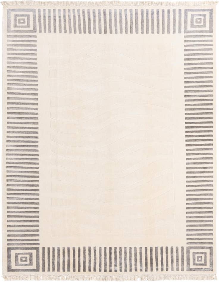 Detail image of 6' 7 x 9' 9 Hand Knotted Darya Wool Rug