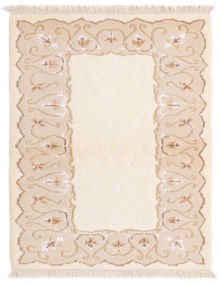Detail image of 2' 10 x 4' 11 Hand Knotted Darya Wool Rug