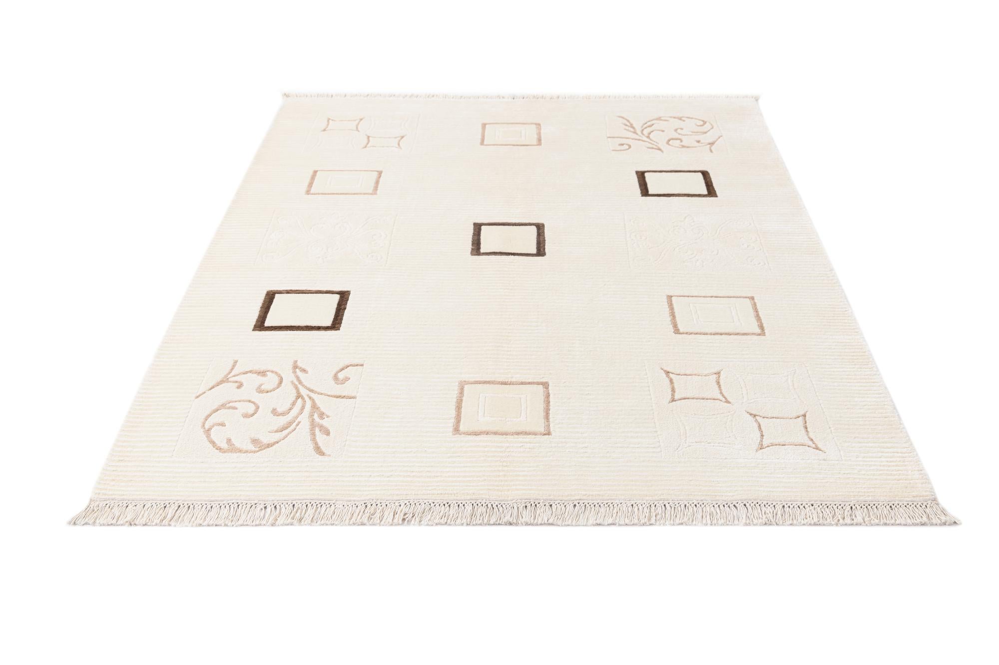 4' 11 x 6' 7 Hand Knotted Darya Wool Rug