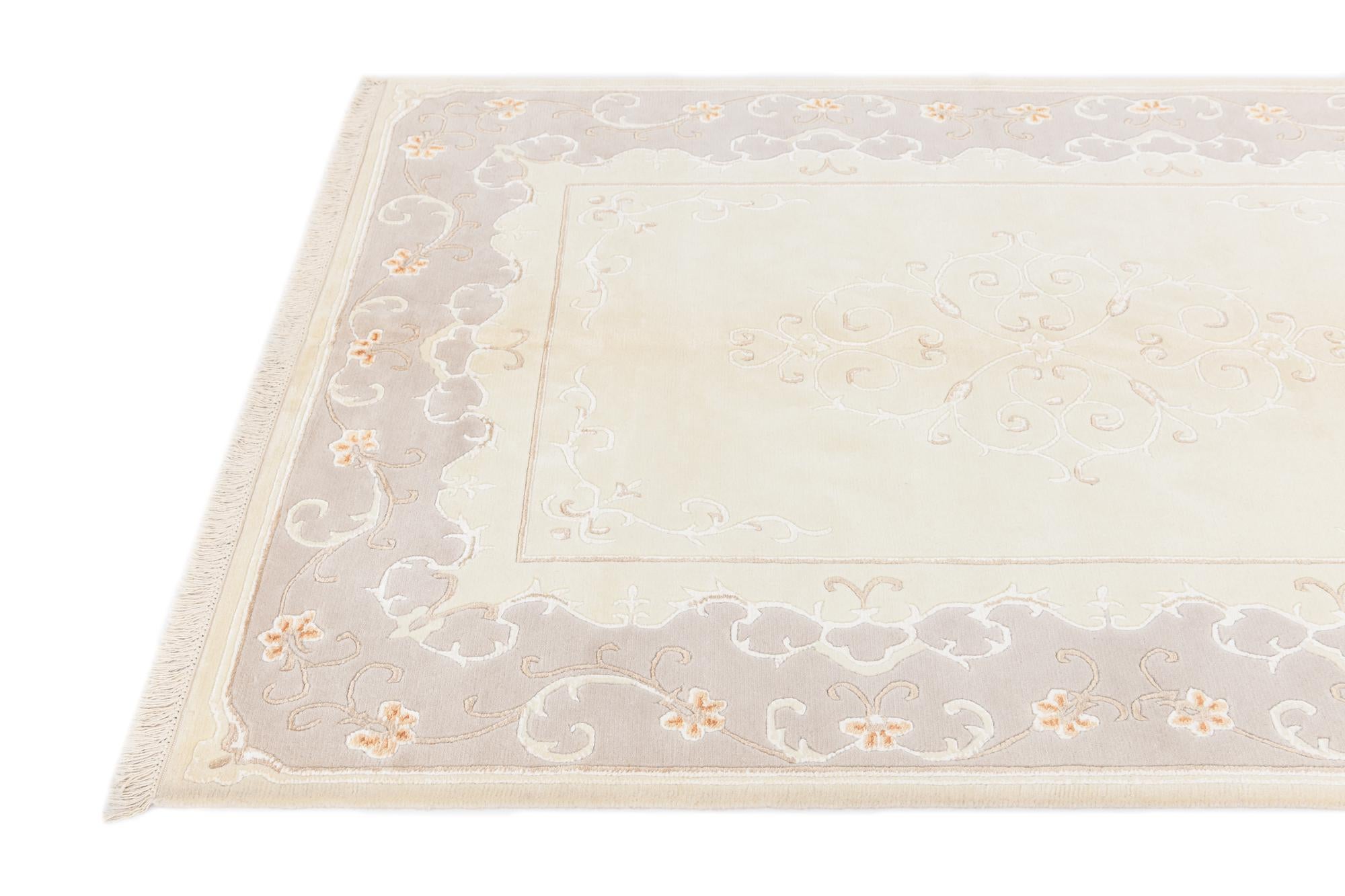 4' 11 x 6' 10 Hand Knotted Darya Wool Rug
