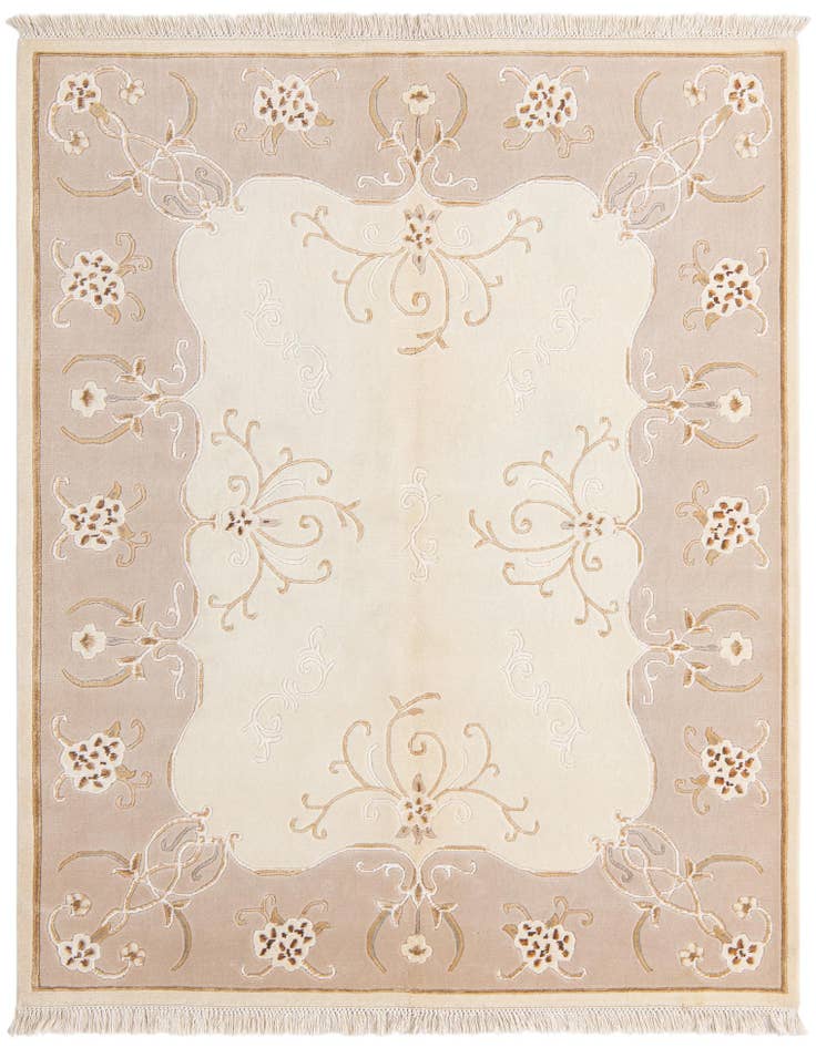 Detail image of 5' 1 x 6' 5 Hand Knotted Darya Wool Rug