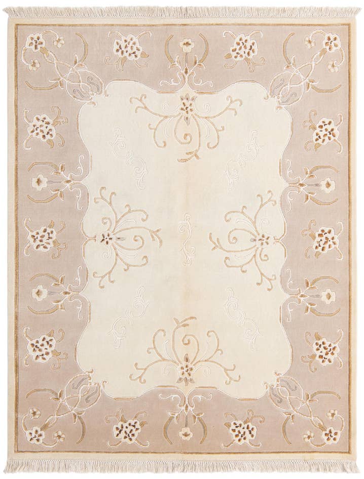 Detail image of 5' 1 x 6' 5 Hand Knotted Darya Wool Rug