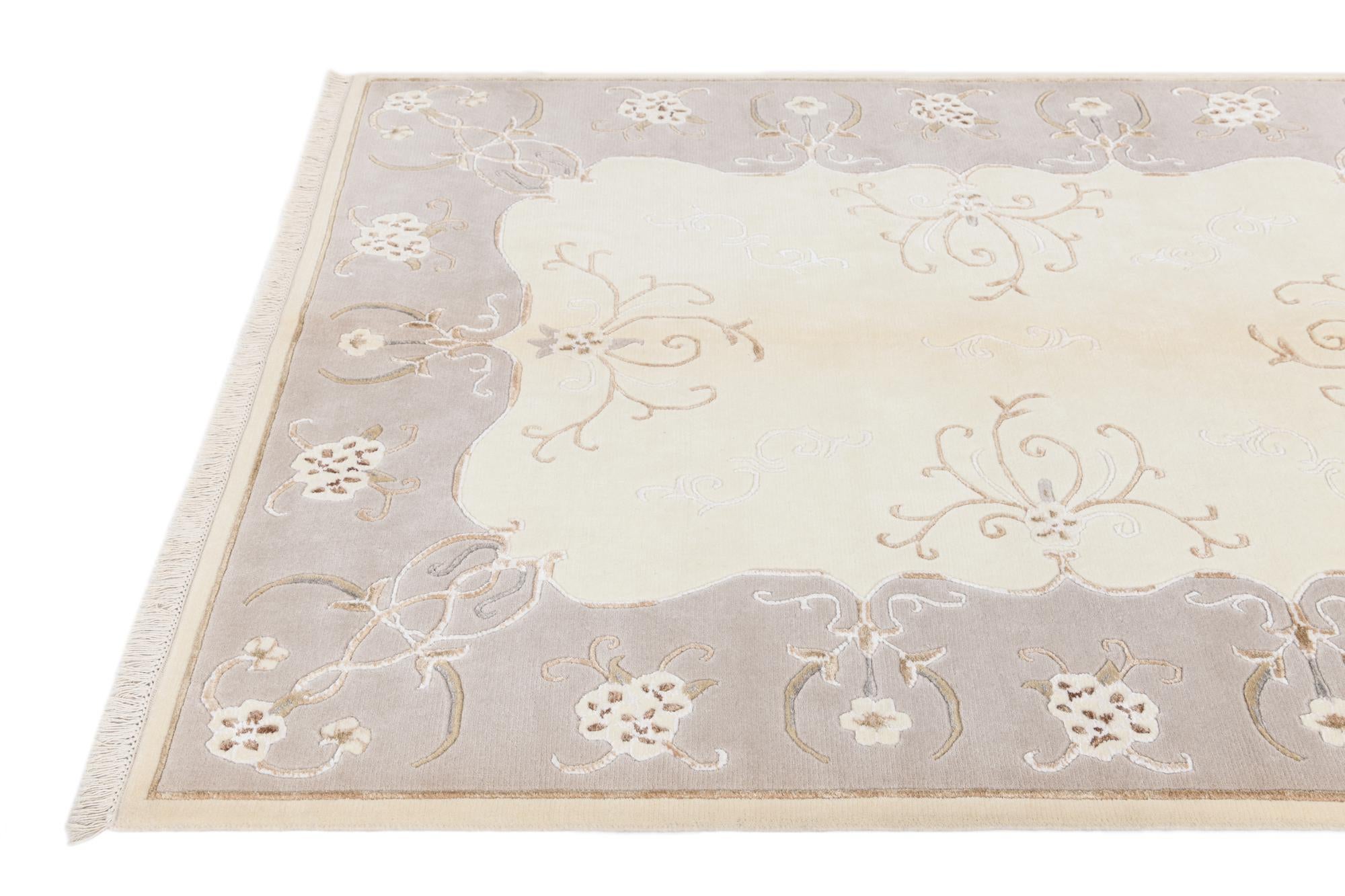 4' 11 x 6' 6 Hand Knotted Darya Wool Rug