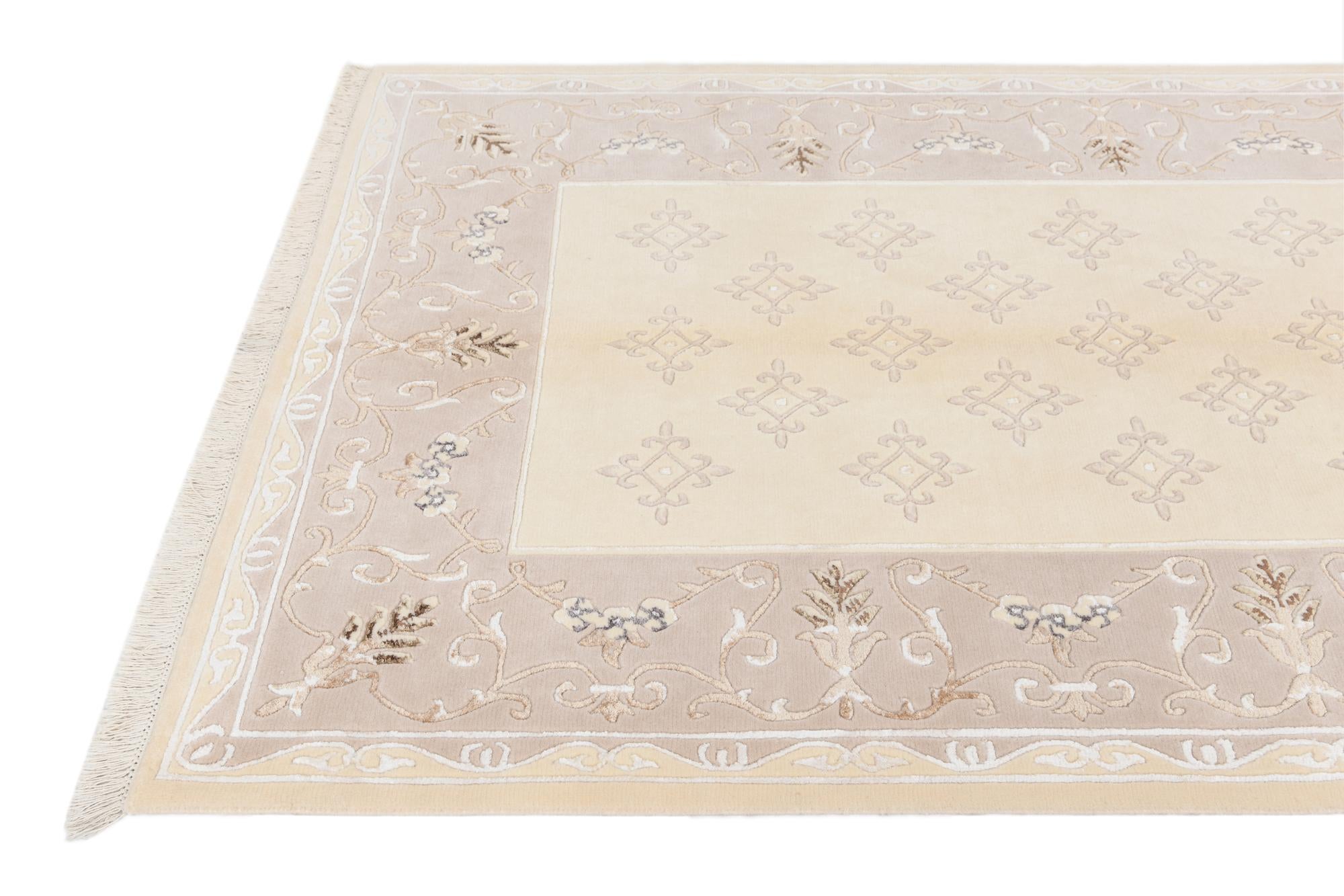 4' 11 x 6' 5 Hand Knotted Darya Wool Rug
