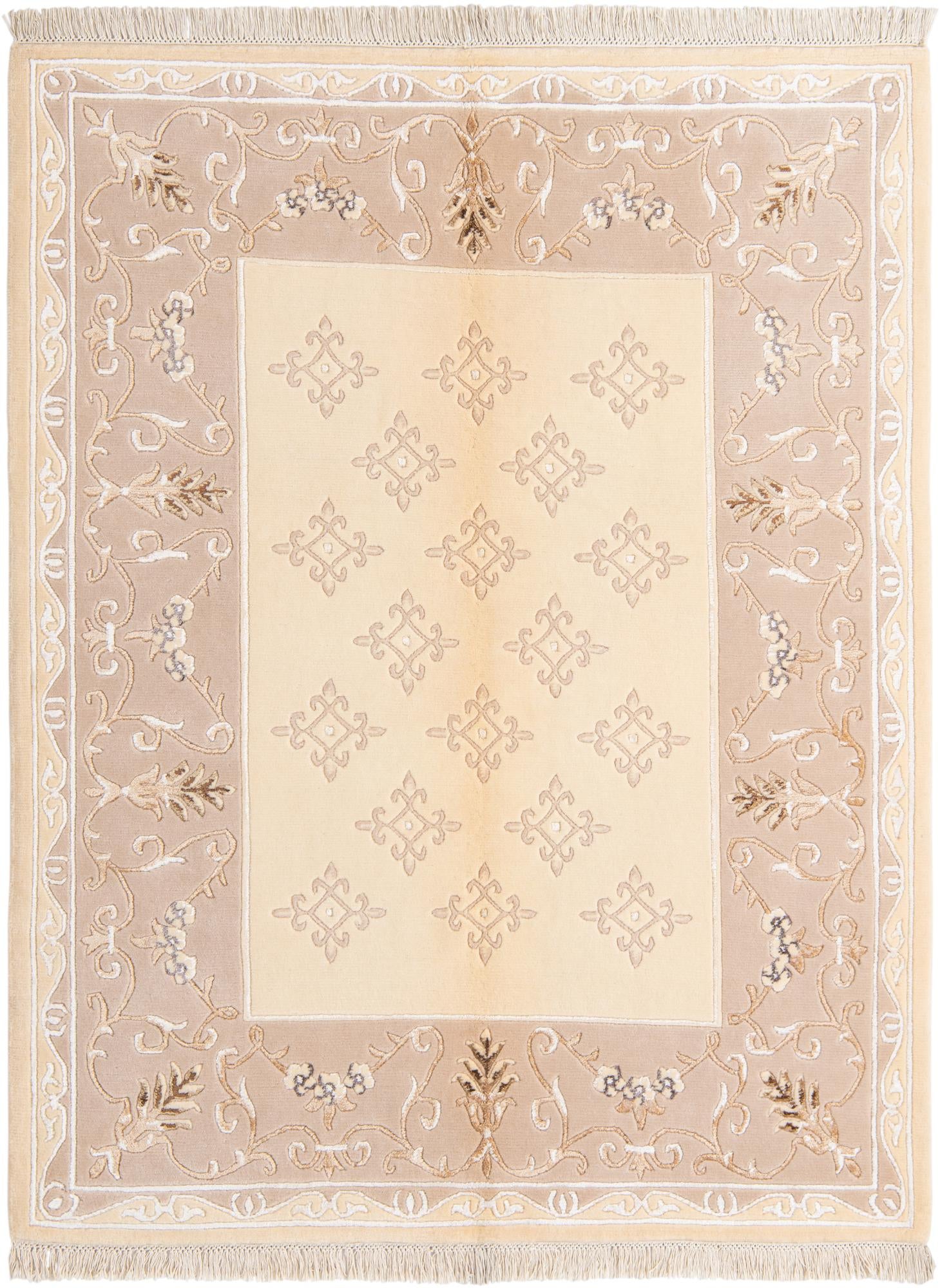 4' 11 x 6' 5 Hand Knotted Darya Wool Rug