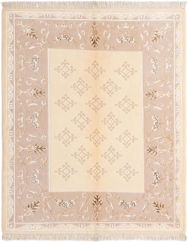 Detail image of 4' 11 x 6' 5 Hand Knotted Darya Wool Rug