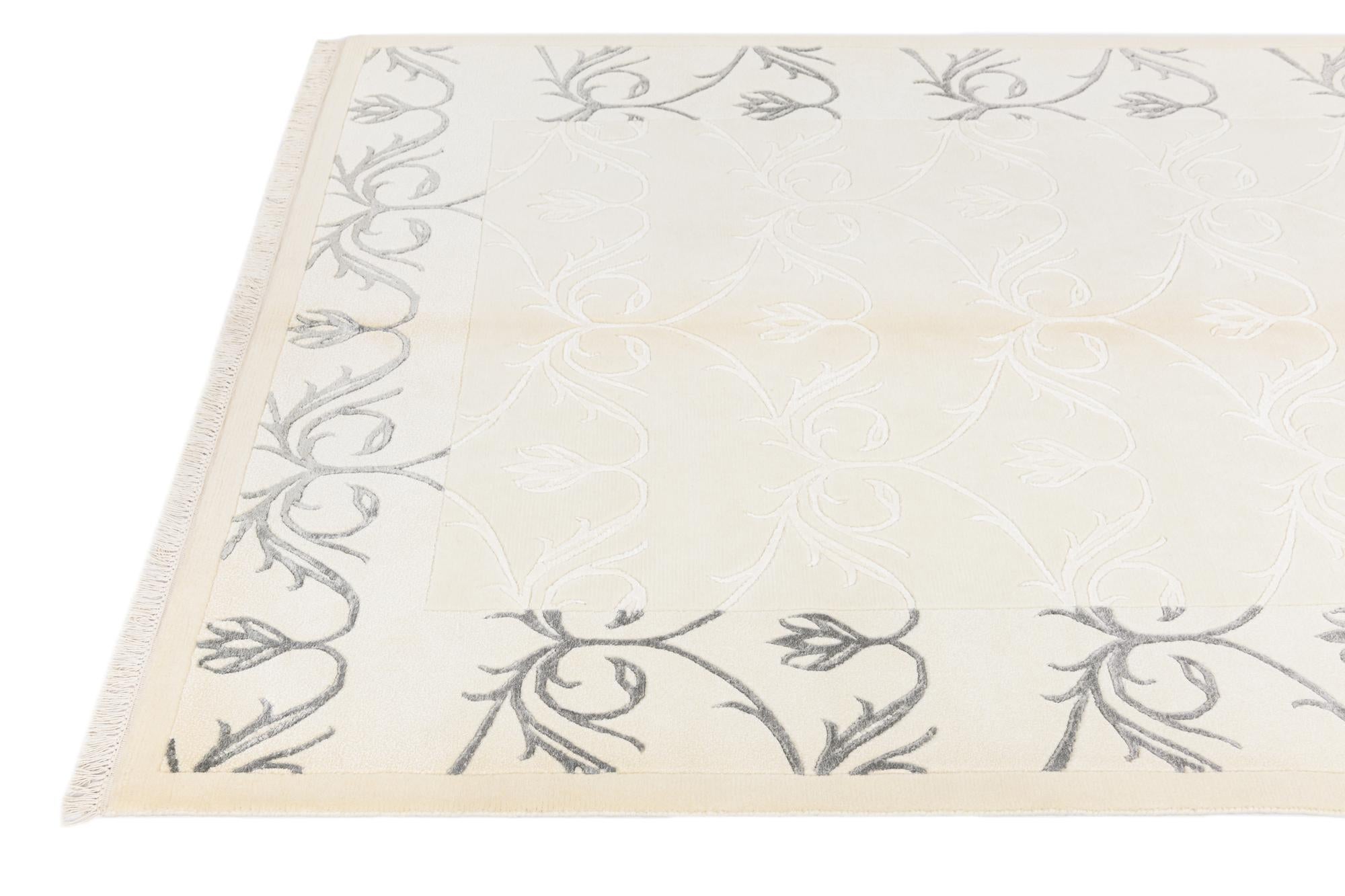 4' 9 x 6' 8 Hand Knotted Darya Wool Rug
