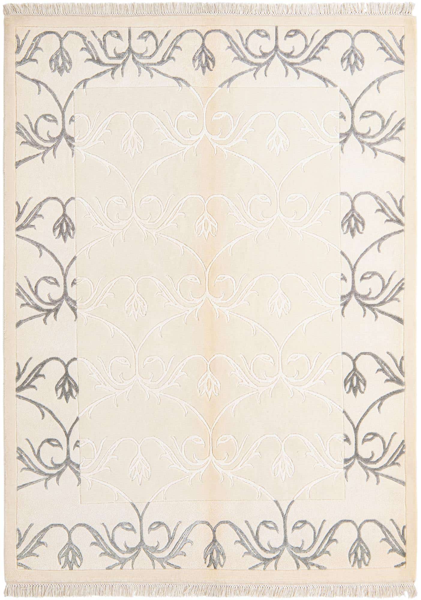 4' 9 x 6' 8 Hand Knotted Darya Wool Rug