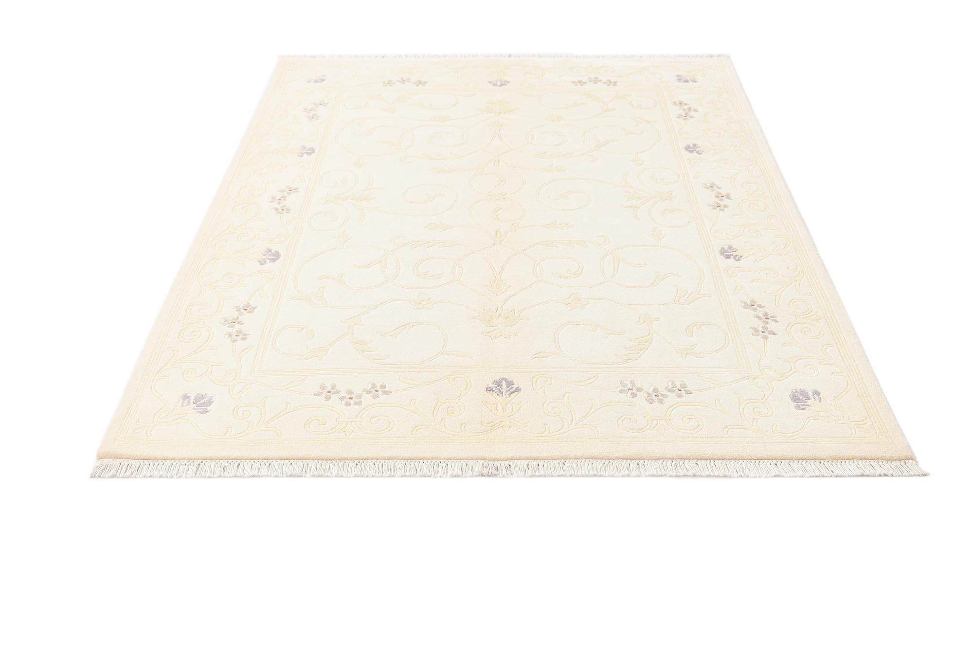 4' 11 x 6' 9 Hand Knotted Darya Wool Rug
